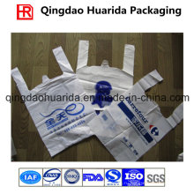 Изготовленный на заказ Логос напечатанный HDPE Пластиковые в розницу футболки рынок хозяйственная Сумка